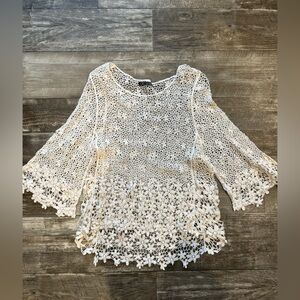 Love Culture Cream Lace Blouse